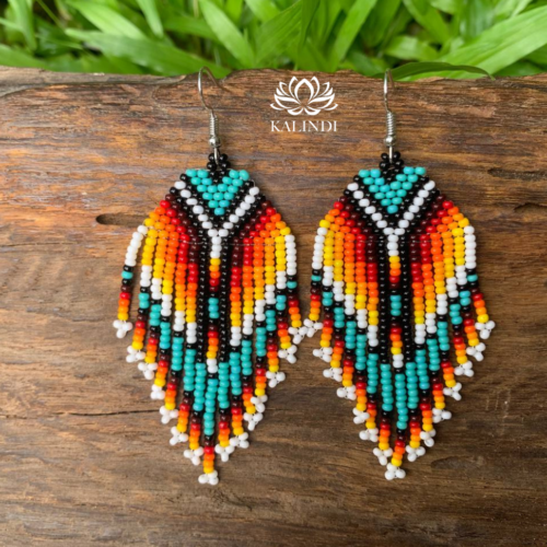 Handmade Beaded Earrings Native American style