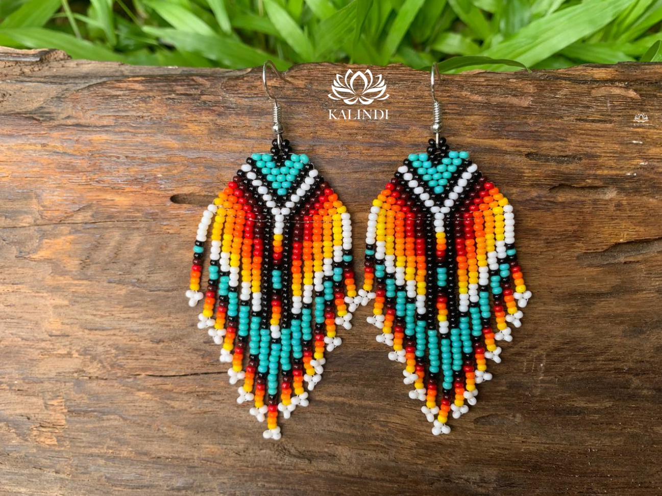 Handmade Beaded Earrings Native American style