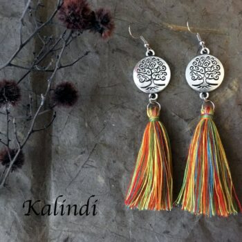 Handmade Thai Style Tassel Earrings