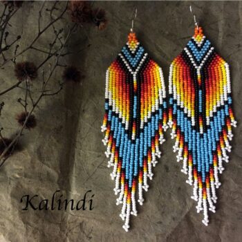 HANDMADE BEADED EARRINGS NATIVE AMERICAN STYLE