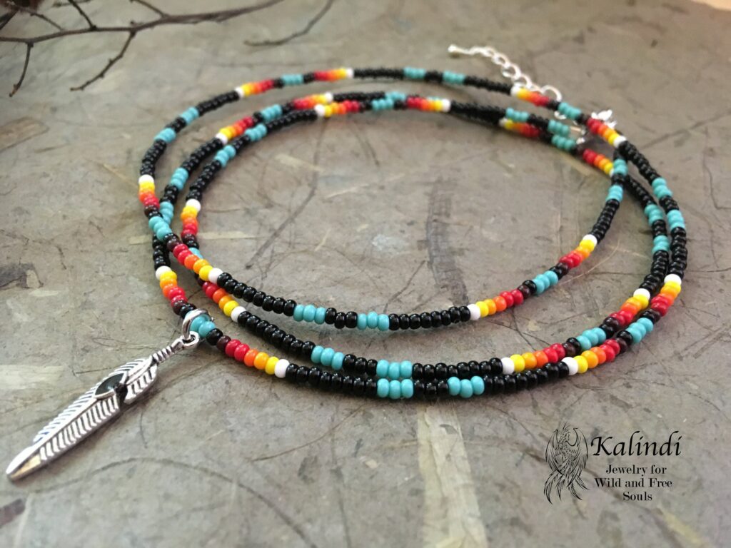 Native American Style seed beaded Necklace