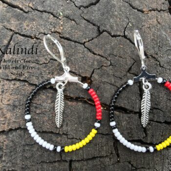 NATIVE AMERICAN STYLE HOOP EARRINGS