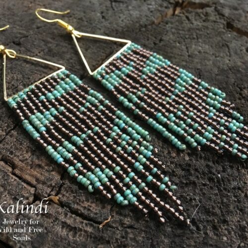 Turquoise Beaded Earrings