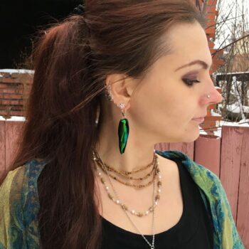 Beetle Wing Earrings