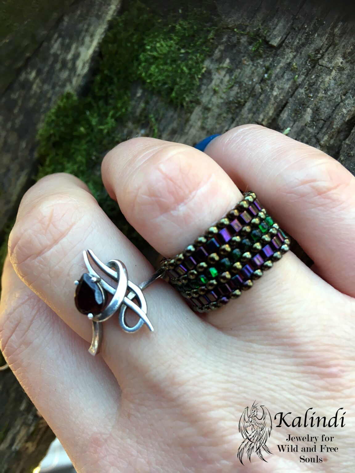 seed beaded ring