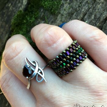 seed beaded ring