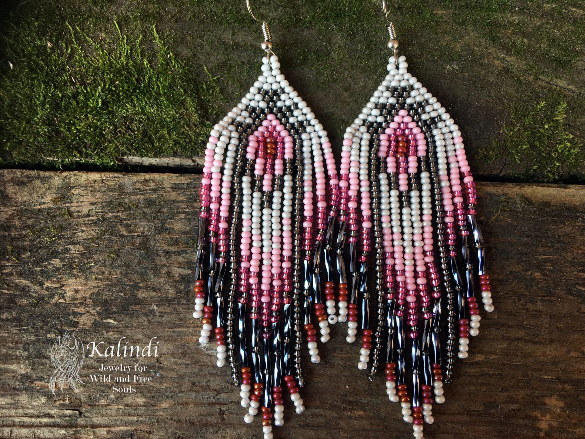 BEADED EARRINGS NATIVE AMERICAN STYLE