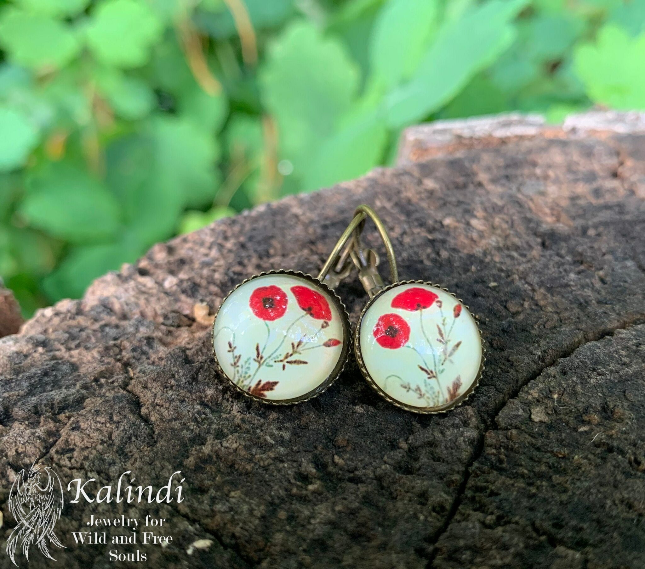 HANDMADE POPPY EARRINGS