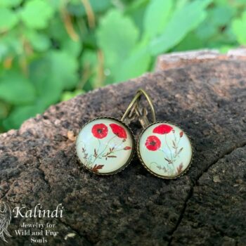 HANDMADE POPPY EARRINGS