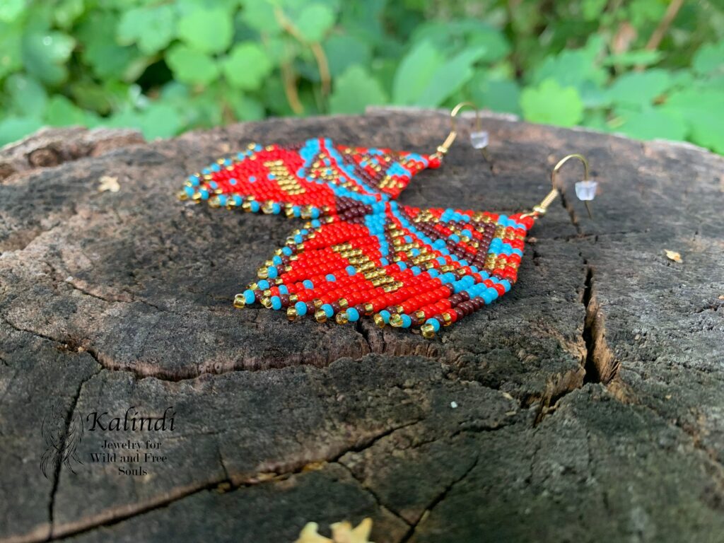 Handmade Beaded Earrings.