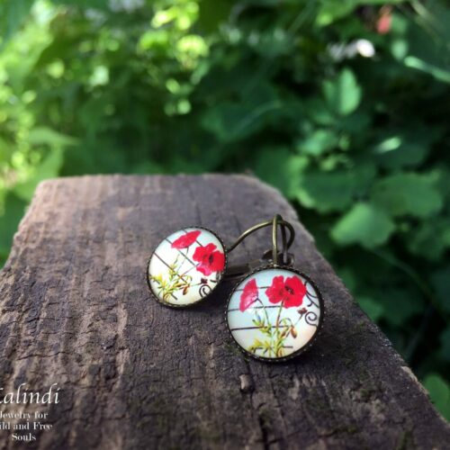 Handmade Poppy Earrings