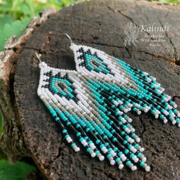 HANDMADE BEADED EARRINGS NATIVE AMERICAN STYLE