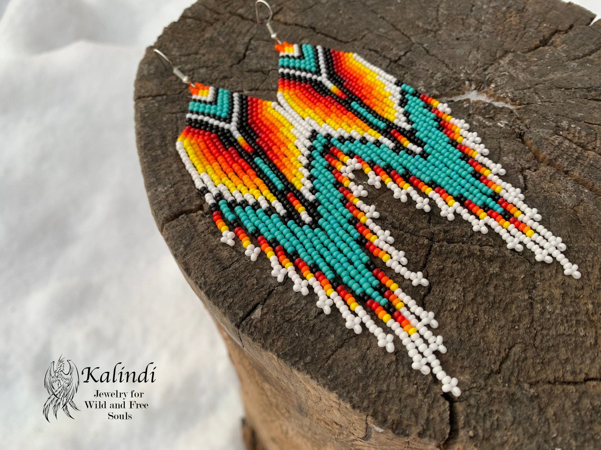 Native American style beaded earrings