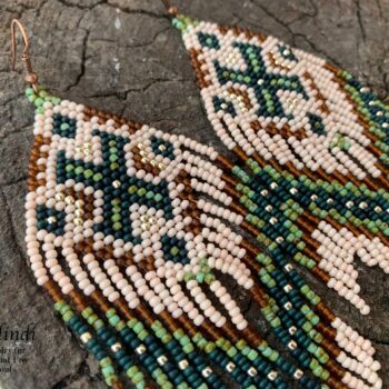 HANDMADE BEADED EARRINGS NATIVE AMERICAN STYLE