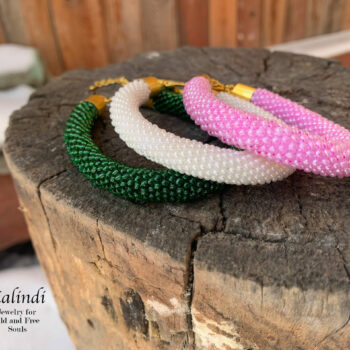 Crochet beaded bracelets