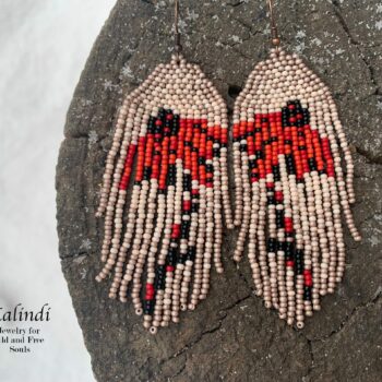 DELICATE HANDMADE BEADED EARRINGS