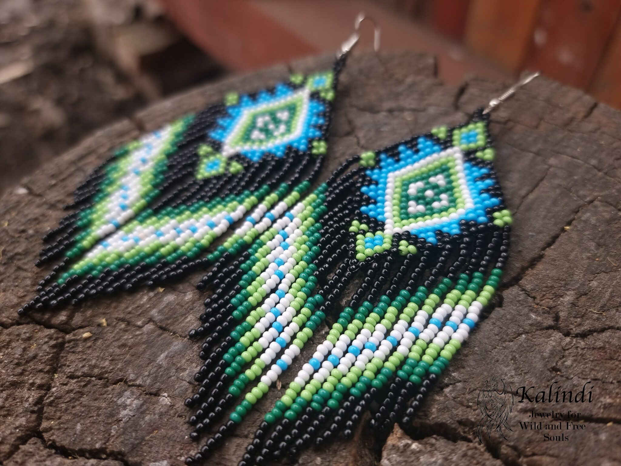 Boho Handmade Beaded earrings