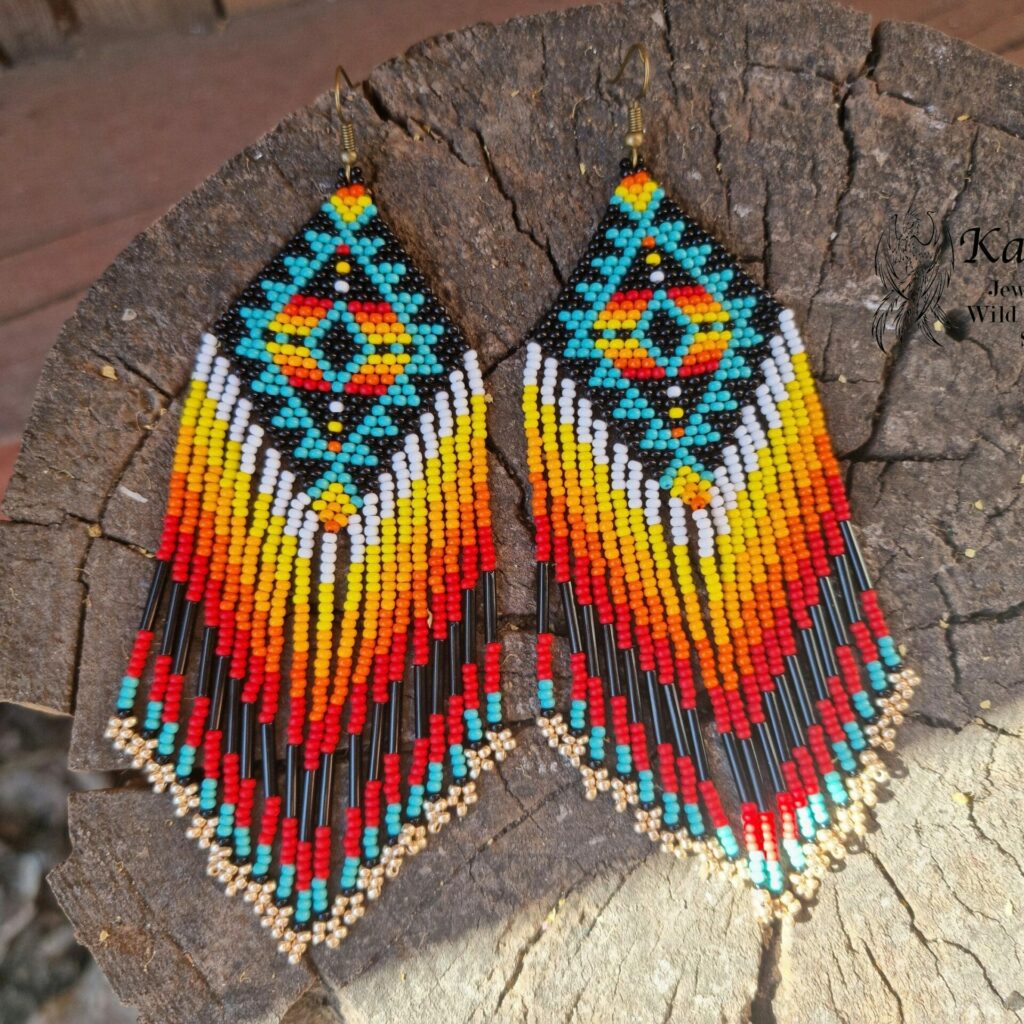 Native American style beaded earrings