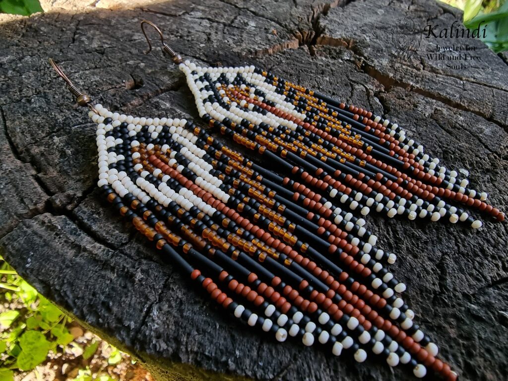 HANDMADE BEADED EARRINGS NATIVE AMERICAN STYLE