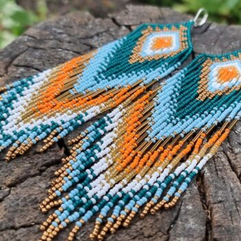 Handmade Long Beaded Earrings