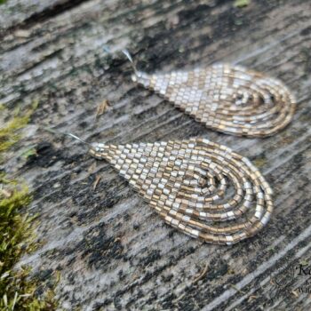 HANDMADE BEADED EVENING EARRINGS