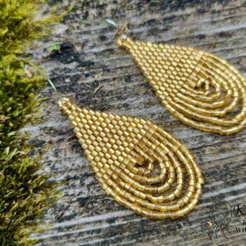 HANDMADE BEADED EVENING EARRINGS