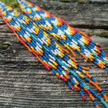 Very Long Handmade Beaded Earrings