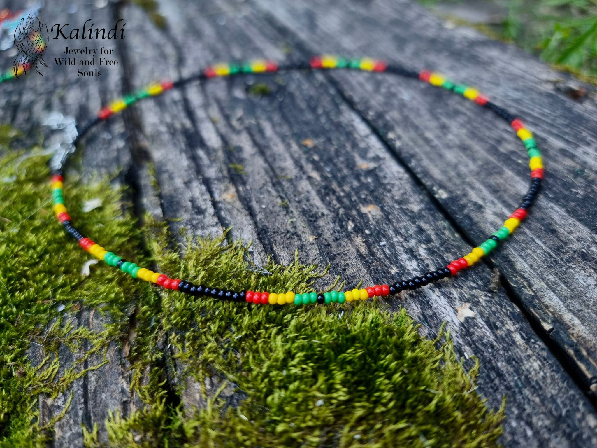 Rastaman seed beaded necklace