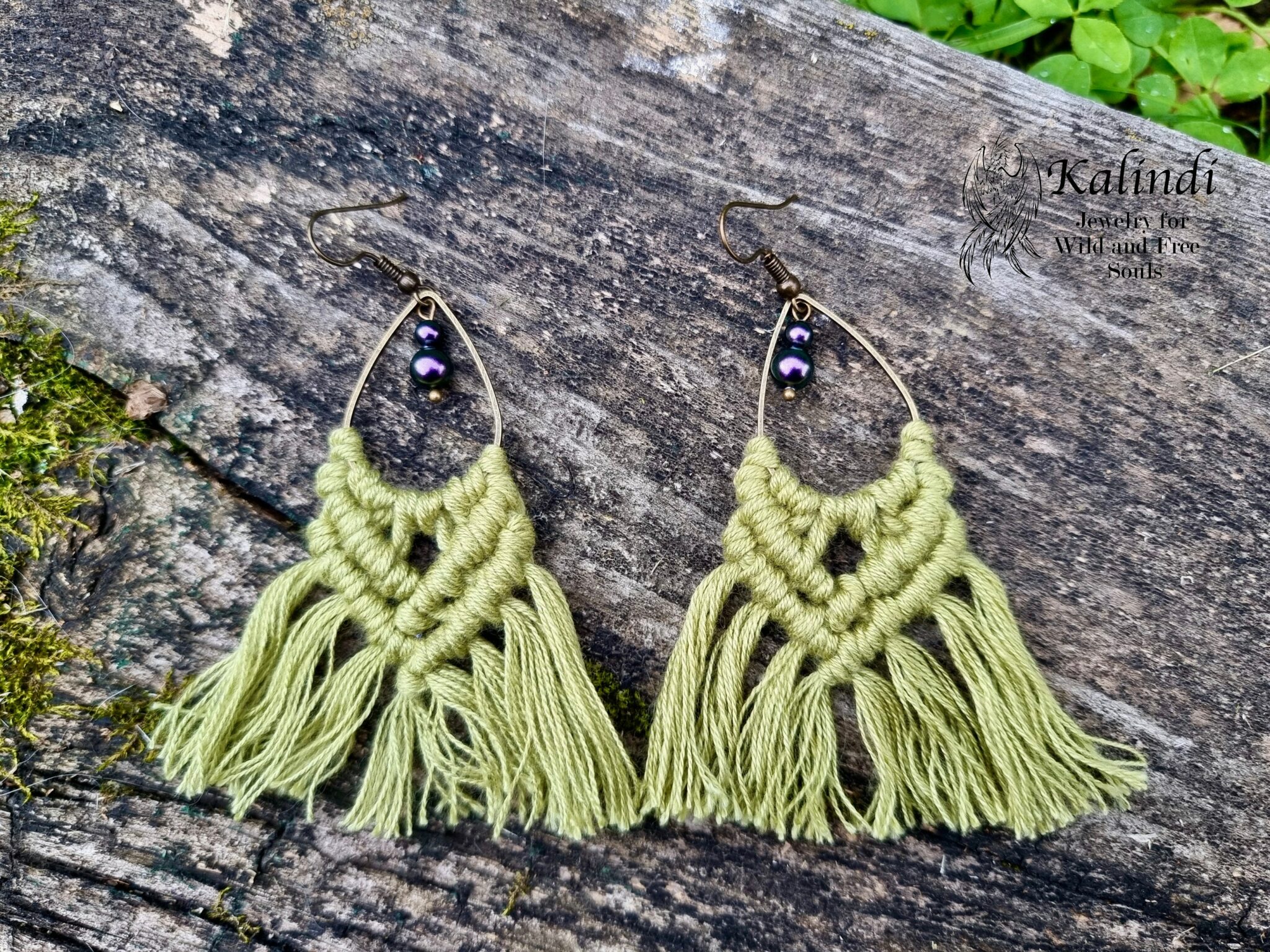 Handmade earrings in bohemian style