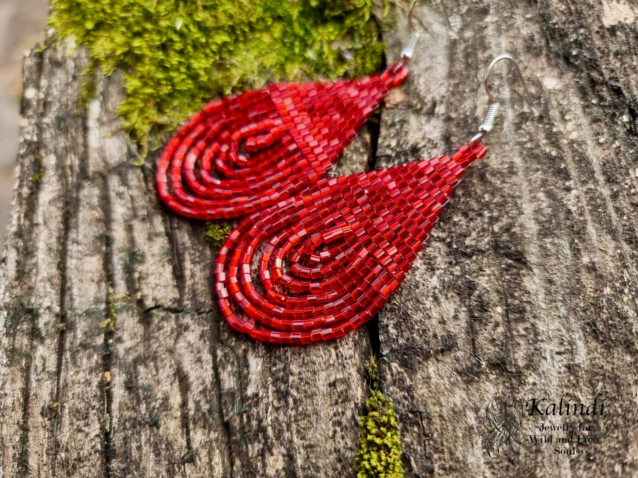 HANDMADE BEADED EVENING EARRINGS