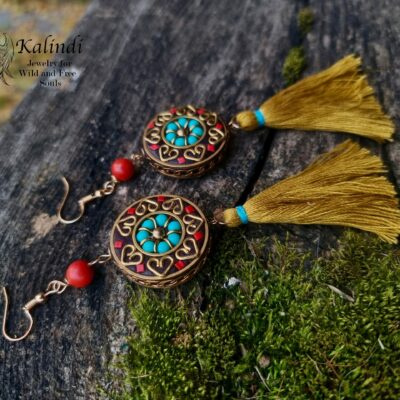 Handmade earrings in Tibetan Style