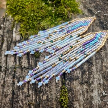 Handmade Opal Beaded Earrings