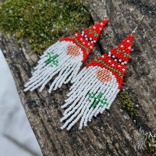 HANDMADE BEADED EARRINGS GNOMES