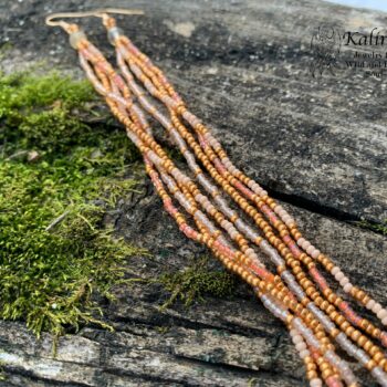 LONG BEADED TASSEL EARRINGS