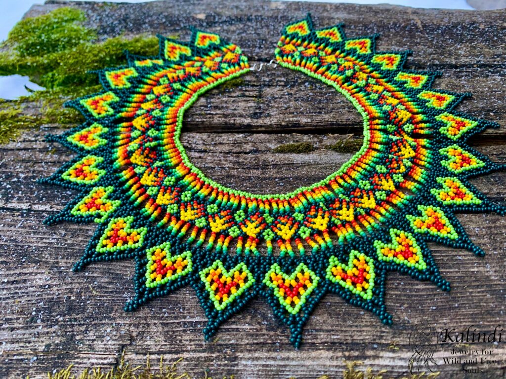 Mexican Huichol necklace