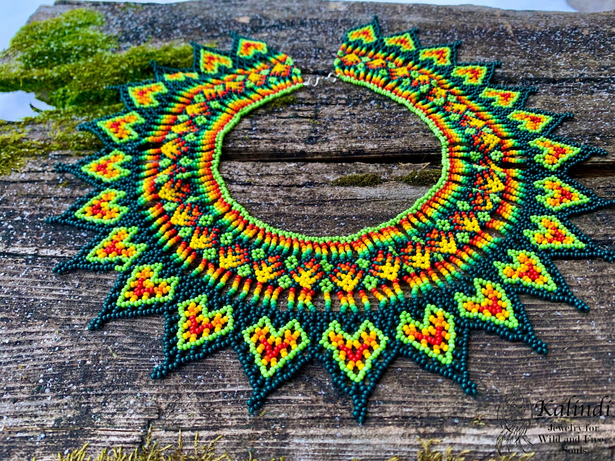 Mexican Huichol necklace