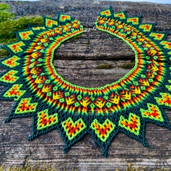 Mexican Huichol necklace