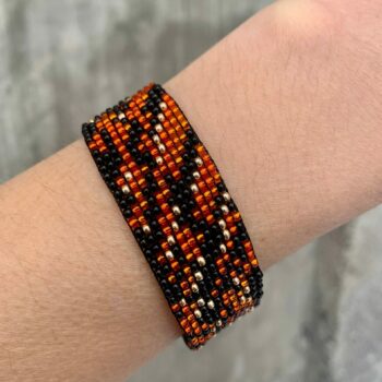 Fire Seed Bead Bracelet