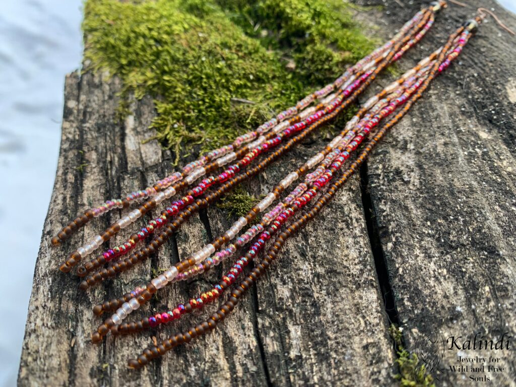 Long Beaded Tassel Earrings