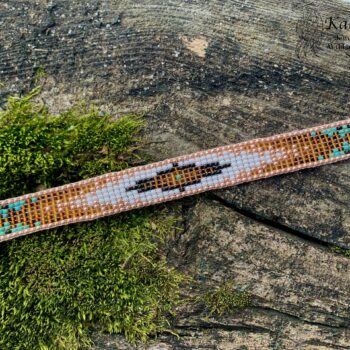 Orange Seed Bead Bracelet