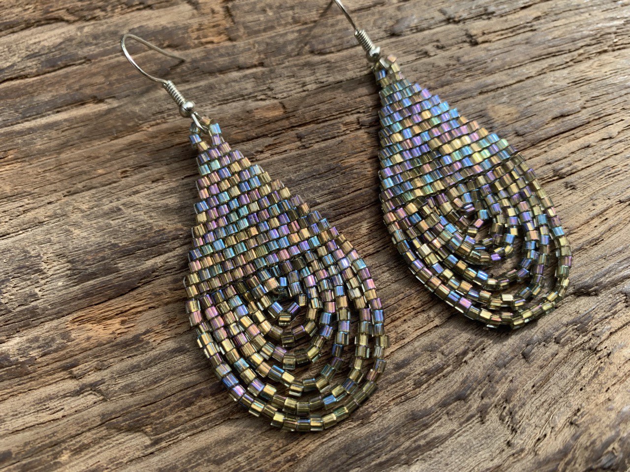 Handmade Beaded Evening Earrings