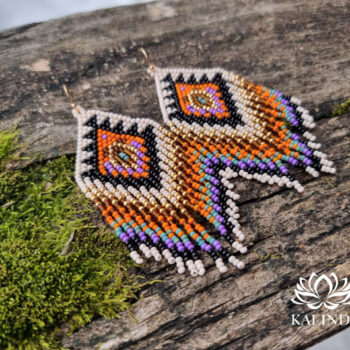 BEADED EARRINGS NATIVE AMERICAN STYLE