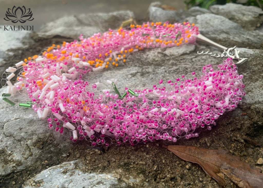 Pink CROCHET AIR NECKLACE