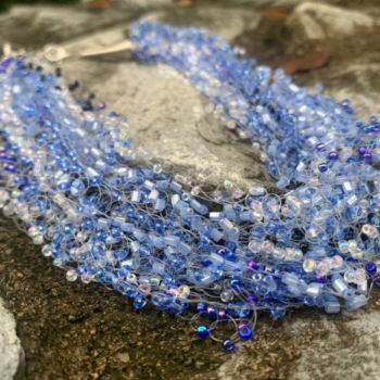 Blue CROCHET AIR NECKLACE