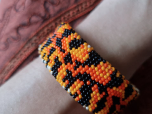 Tiger Crochet beaded bracelet