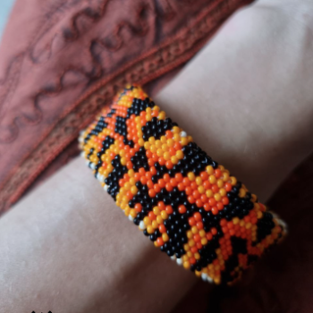 Tiger Crochet beaded bracelet