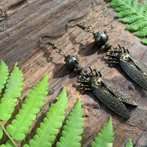 Handmade cicada Earrings