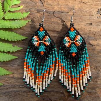 BEADED EARRINGS NATIVE AMERICAN STYLE