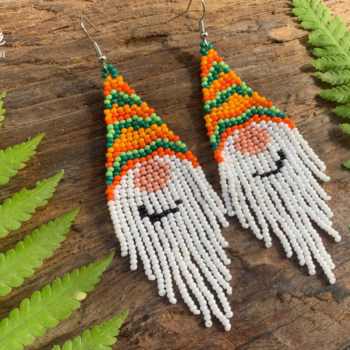 HANDMADE BEADED EARRINGS GNOMES