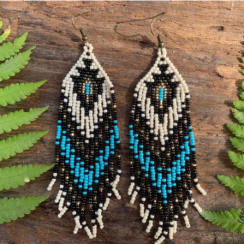 BEADED EARRINGS NATIVE AMERICAN STYLE